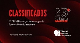 #Pratodosverem: Na fotografia aparece um banner institucional com o texto nas cores vermelho e p...