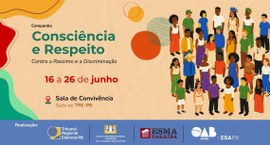 #PraTodosVerem: No banner institucional aparece, sobre um fundo bege, a imagem de várias pessoas...