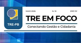#PraTodosVerem: Na fotografia aparece uma ilustração contendo o cabeçalho do Boletim TRE em Foco...