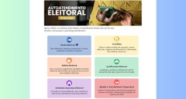#PraTodosVerem: Na imagem aparece uma printscreen do site “Autoatendimento Eleitoral”.