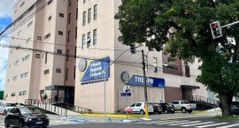 #PraTodosVerem: Na fotografia aparece as duas fachadas do TRE-PB, localizada no Centro, com a no...