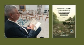 PraTodosVerem: Na fotomontagem aparece o autor do livro, folheando a obra e ao lado a capa do li...