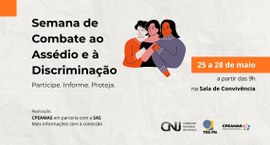 #PraTodosVerem: Na imagem aparece um Card institucional com fundo claro e textura suave. À esque...
