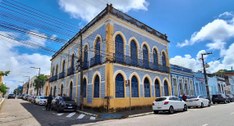 #PraTodosVerem: Na fotografia aparece o prédio Casarão dos Azulejos localizado no Centro Históri...