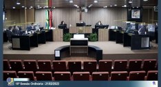 #PraCegoVer: Corte Eleitoral em sessão do Tribunal Regional Eleitoral da Paraíba.