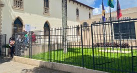 
#PraTodosVerem: Na fotografia aparece a fachada do prédio do Fórum Eleitoral desembargador Jos...