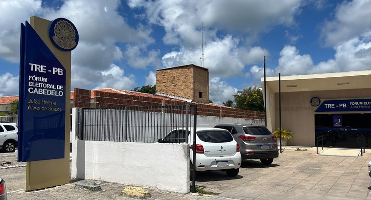 #PraTodosVerem: Na fotografia aparece a fachada do Cartório Eleitoral de Cabedelo.