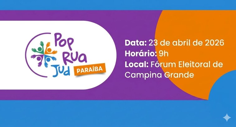 Justiça Eleitoral promove ação do PopRuaJud em Campina Grande Iniciativa reúne órgãos do Judiciário e parceiros para ofertar serviços eleitorais, jurídicos e ...