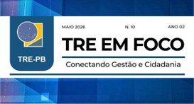 #PraTodosVerem: Na fotografia aparece uma ilustração contendo o cabeçalho do Boletim TRE em Foco...