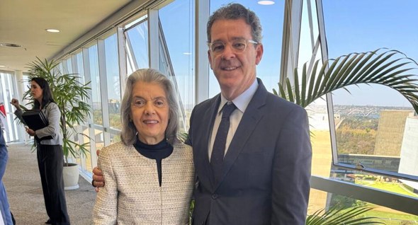 #PraTodosVerem: Na fotografia, estão os presidentes do TSE Carmen Lúcia e do TRE-PB Oswaldo Trig...