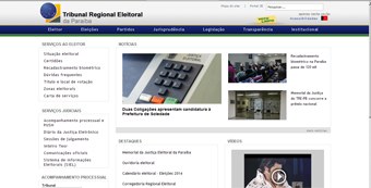 Novo portal do Tribunal Regional Eleitoral da Paraíba