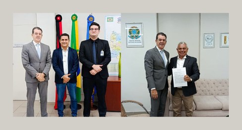#ParaTodosVerem: Na ilustração aparece duas foto montagens. À esquerda aparece três homens em fr...