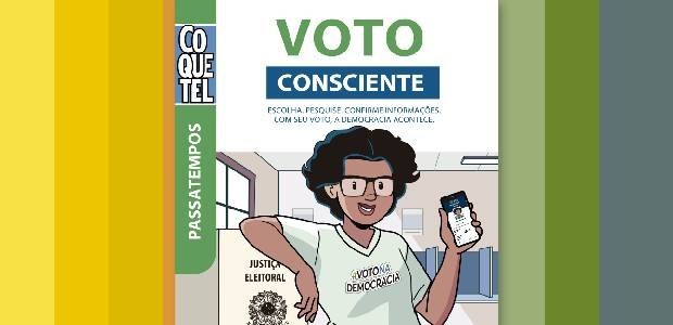Revista Coquetel de passatempos sobre voto consciente está nas bancas Revista Coquetel de passatempos sobre voto consciente está nas bancas