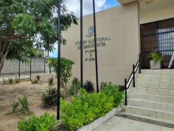#PraTodosVerem: na fotografia aparece a fachada de um cartório eleitoral.
