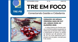 #PraTodosVerem: Capa da publicação “TRE em Foco”, de setembro de 2026. Abaixo do título, há uma ...
