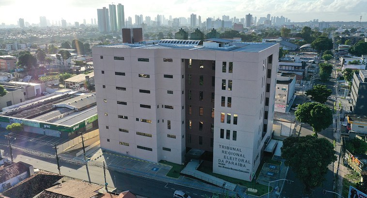 #PraTodosVerem: Na fotografia aparece o Edifício-sede do Tribunal Regional Eleitoral da Paraíba.