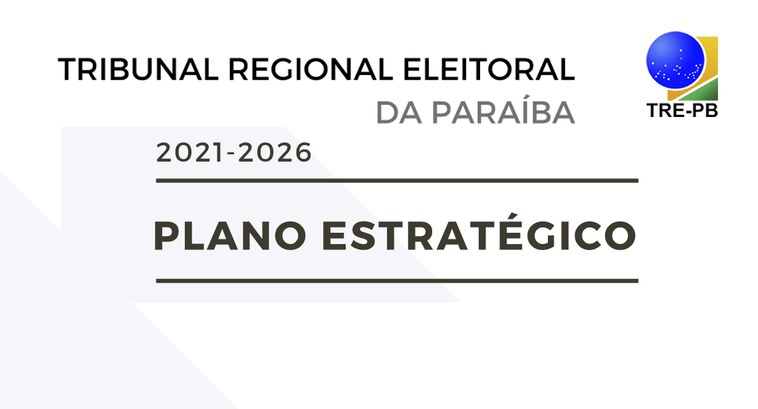 #PraCegoVer: Banner do Plano Estratégico 2021-2026.
