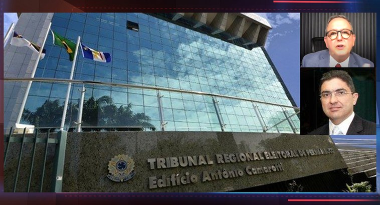 TRE-PB aprova voto de aplauso ao desembargador Rogério Fialho Painel retangular com fotos no canto superior direito