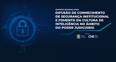 #PraCegoVer: Banner do Simpósio Nacional promovido pelo CNJ.