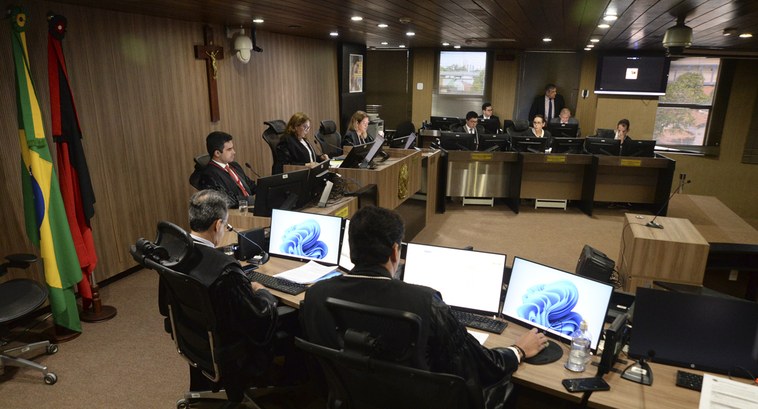 TRE-PB coint Plenário do TRE-PB, composto por magistrados, durante sessão da Corte de Justiça Eleitoral.