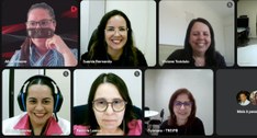 #PraTodosVerem: Na fotografia aparece o print de uma tela com várias pessoas numa reunião online