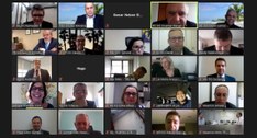 #PraCegoVer: Reunião de diretores-gerais da Justiça Eleitoral no primeiro Encontro Virtual, por ...