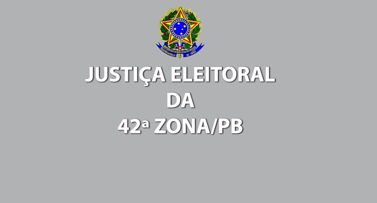 #PraCegoVer: Banner com brasão da Justiça Eleitoral de Itaporanga/Paraíba.