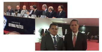Presidente do TRE-PB, desembargador João Alves, com o ministro João Otávio de Noronha, diretor d...