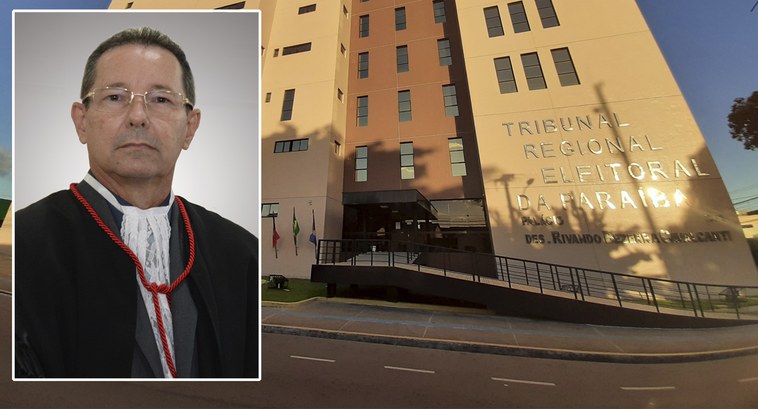 TRE-PB desembargador Leandro dos Santos vice-ptre-corregedor À esquerda, a desembargador Leandro dos Santos; à direita, edifício-sede do Tribunal Regional El...