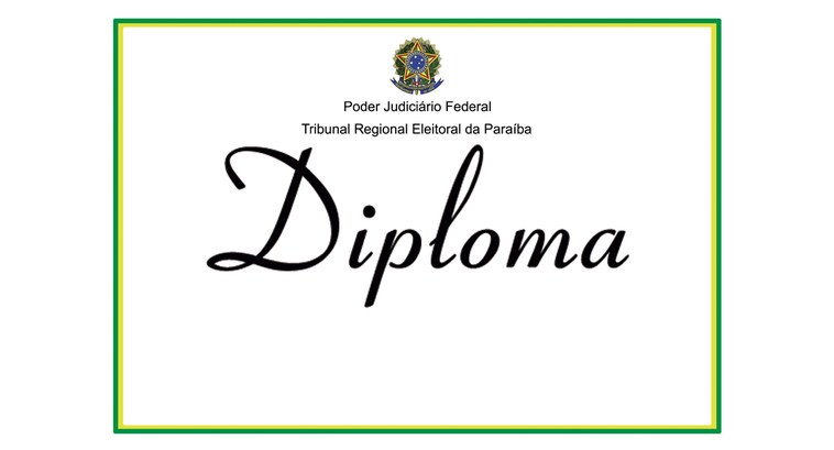 TRE-PB diploma pela internet Arte com um diploma simbôlico.