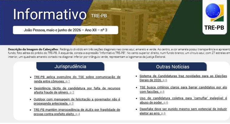 Publicação traz informações referentes aos meses de maio e junho e oferece acesso facilitado à j...