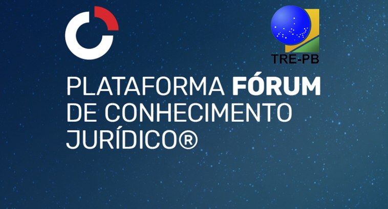 TRE-PB divulga página com a Plataforma Fórum #PraCegoVer: Banner com os logotipos da Plataforma Fórum e do Tribunal Regional Eleitoral da Par...