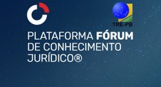 #PraCegoVer: Banner com os logotipos da Plataforma Fórum e do Tribunal Regional Eleitoral da Par...