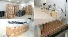 #PraTodosVerem: Fotomontagem com quatro fotografias em que aparecem itens de informática e caixa...
