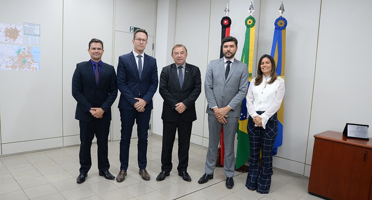 #PraCegoVer: Da esquerda para a direita: Ítalo Oliveira, Márcio Gondim, Carlos Beltrão Filho, Ma...