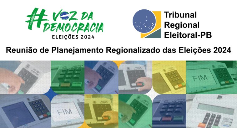 TRE-PB fotonova Banner alusivo à Reunião de Planejamento Regionalizado das eleições 2024.