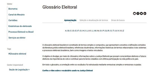 Glossário Eleitoral Brasileiro explica ao cidadão significado de termos usados na Justiça Eleitoral