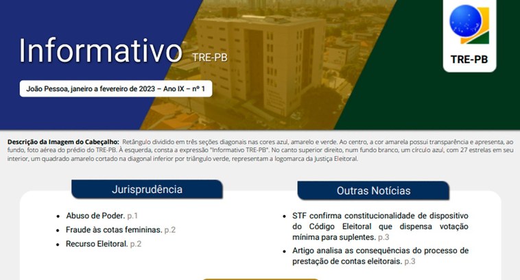 TRE-PB INFORMATIVO 1 2023 TRE-PB INFORMATIVO 1 2023