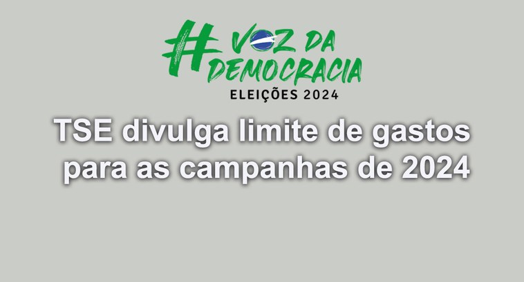 TRE-PB limite de gastos Card com logotipo das eleições 2024