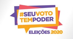 Com o mote #SeuVotoTemPoder, a logo reforça a importância da participação popular no processo el...