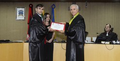 O presidente do TRE-PB, desembargador Marcos Cavalcanti de Albuquerque, é condecorado com a meda...