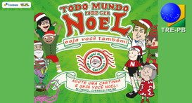 TRE-PB noel #ParaTodosVerem: Painel retangular da campanha Papai Noel dos Correios