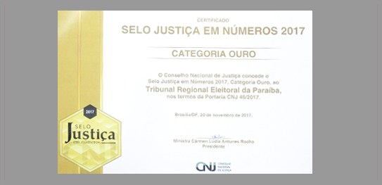 Presidente do TRE-PB ressalta premiação “Selo Justiça em Números categoria Ouro” recebida pelo T...