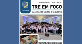 #PraTodosVerem: Na imagem aparece a capa da 4ª edição do Boletim TRE em Foco.