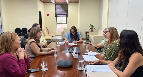 #PraTodosVerem: Na fotografia interna aparecem várias mulheres em uma sala de reunião. A diretor...