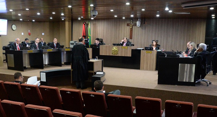 TRE-PB realiza primeira sessão de julgamento do exercício 2020 #PraCegoVer: Sessão de julgamento da Corte Eleitoral paraibana