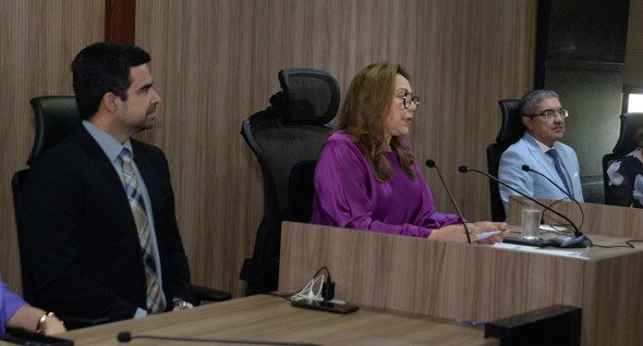 #PraTodosVerem: Na fotografia aparecem homens e mulheres compondo a mesa de honra do evento.