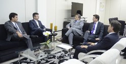 Visita de cortesia do presidente do TRT 13R, Ubiratan Delgado, ao desembargador João Alves.
