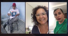 #PraCegoVer: Na fotografia aparece fotos dos vídeos do Projeto Eleituras na Rede.