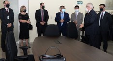 Comitiva do Eleitoral potiguar realiza visita institucional à sede do TRE-PB 